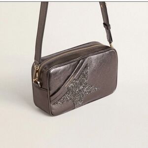 Golden Goose Shimmering Silver Star Crossbody Bag